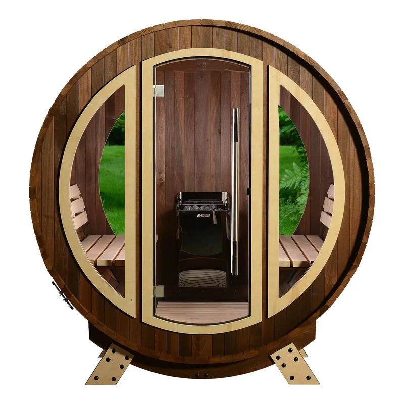 Material principal Madeira maciça 2025 Sauna quadrada de luxo Sala de vapor de madeira ao ar livre Sauna a vapor de madeira finlandesa seca para 6 pessoas