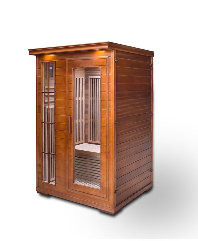 Painel de controle duplo para sauna a vapor doméstica Far Khan, sauna de madeira com ondas de luz para uso doméstico