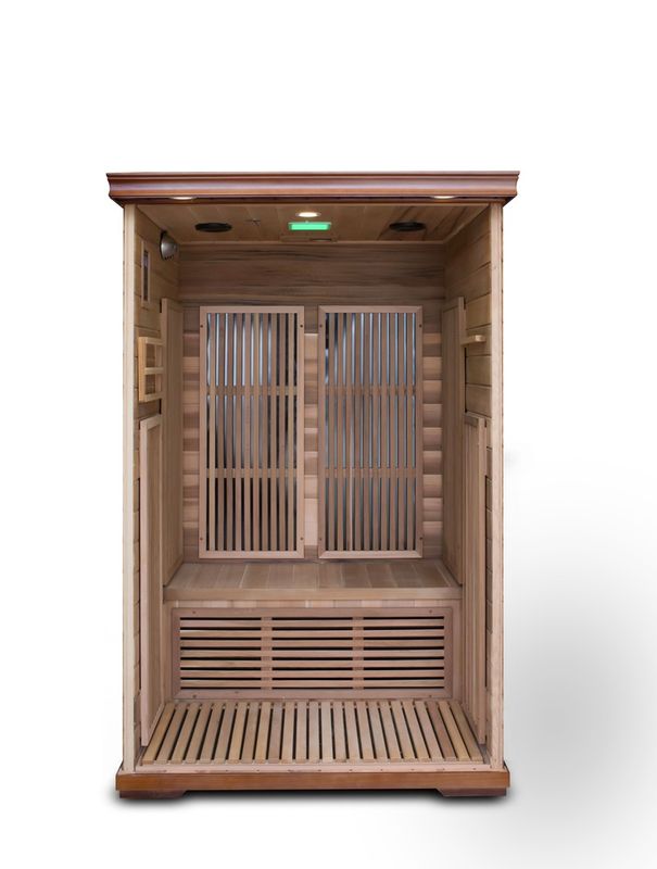 Painel de controle duplo para sauna a vapor doméstica Far Khan, sauna de madeira com ondas de luz para uso doméstico