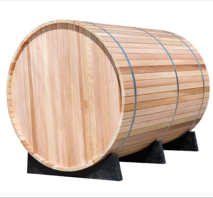Sauna de vapor de barril de canadense / hemlock / cedro exterior 2021 Sauna tradicional tradicional com acessórios de aquecimento 4-6 pessoas