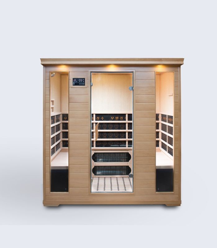 Quadro de controle de computador de alta qualidade Sala de vapor Hemlock Sauna tradicional de longa duração Sauna Armazém de vapor de suor