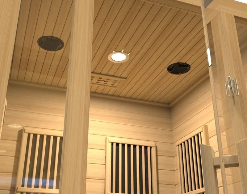 Painel de controle de computador único grande Sauna comercial personalizada Banho de vapor seco de luxo