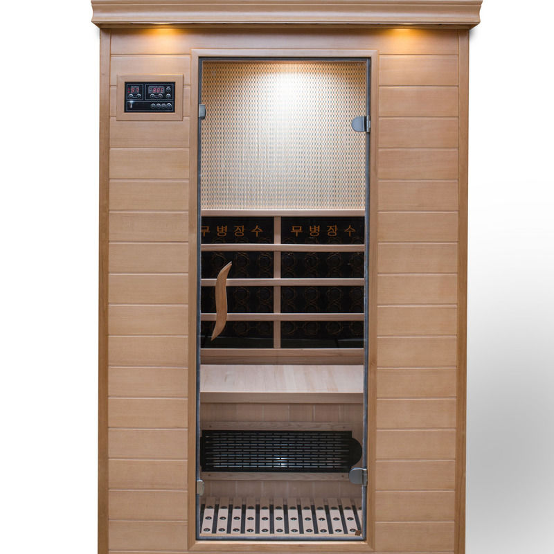 Painel de controlo de computador de alta qualidade Sauna de desintoxicação de suor Sala de Sauna de madeira maciça Sauna de infravermelho Sala de banho Casa