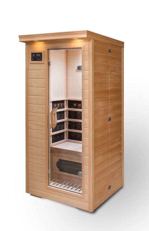2021 Sauna de Computador Casa de Beleza Sauna Desintoxicação Sala Popular Eco-friendly Sauna de Madeira Hemlock Madeira Sólida Banho de Água Fervente Coreia Japão Far Infrared