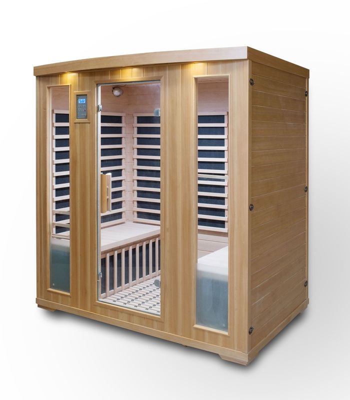 Hemlock Sauna Controlada por Computador Painel de Controle de Computador Clássico 3 Pessoas Modo de Desintoxicação de Umidade Família Top de Venda infravermelho distante