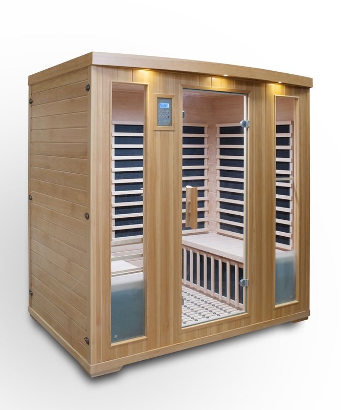 Hemlock Sauna Controlada por Computador Painel de Controle de Computador Clássico 3 Pessoas Modo de Desintoxicação de Umidade Família Top de Venda infravermelho distante