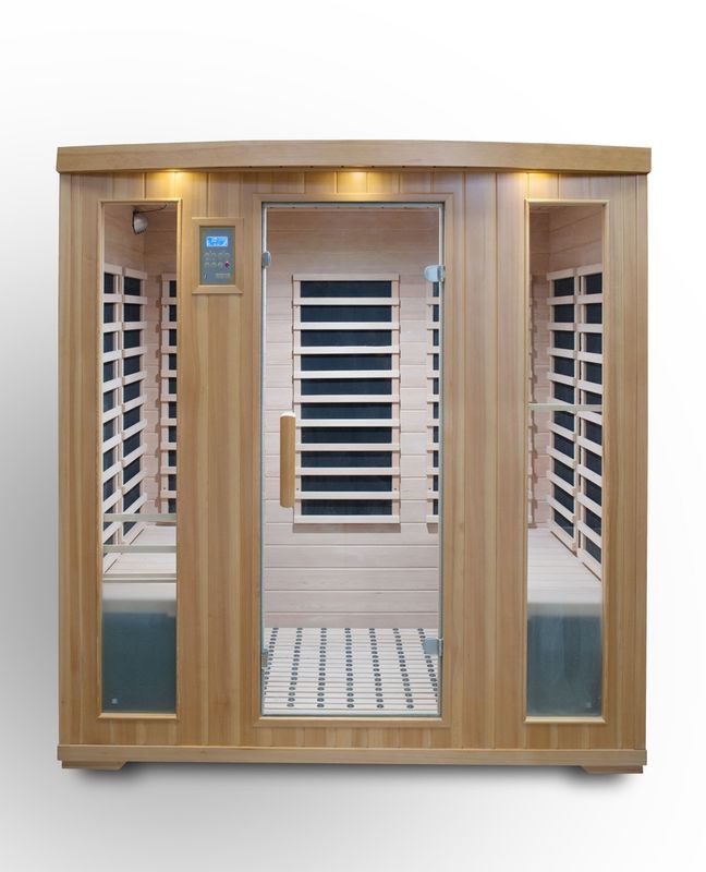 Hemlock Sauna Controlada por Computador Painel de Controle de Computador Clássico 3 Pessoas Modo de Desintoxicação de Umidade Família Top de Venda infravermelho distante