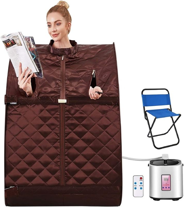 Sauna portátil pessoal de interior Sauna Tenda Painel de controle de computador Painel de controle de computador controle remoto a vapor Sauna para casa Relaxante desintoxicação terapêutica