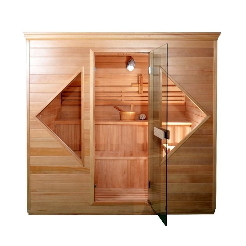 Novo design de 2021 Canadá personalizado Hemlock tradicional SEM EMF Sauna a vapor fogão madeira maciça sala de sauna tradicional para terapia
