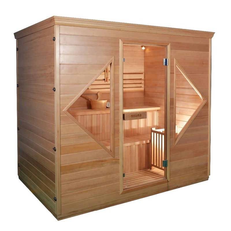 Novo design de 2021 Canadá personalizado Hemlock tradicional SEM EMF Sauna a vapor fogão madeira maciça sala de sauna tradicional para terapia
