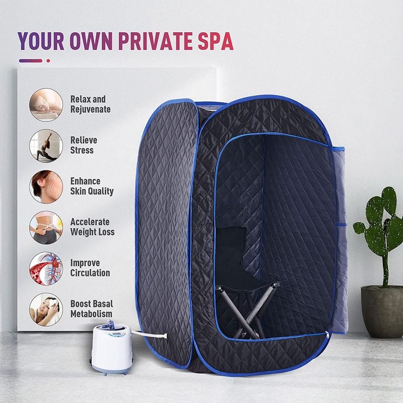 Sauna Portátil Moderna para Casa, Escritório e Viagens Sauna Doméstica para Spa Seco e Sauna a Vapor com Controle Remoto Tenda de Vapor