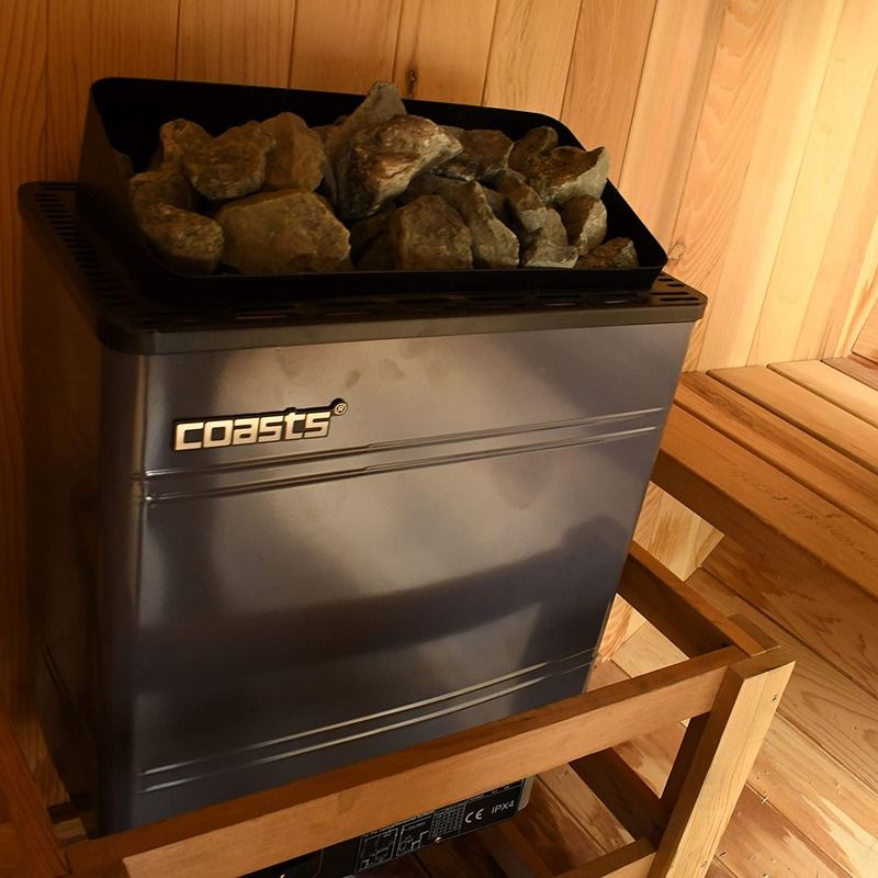 Aquecedor de Sauna Moderno 6kW 240V SCAM 3 Controlador Digital Carcaça de Chapa Galvanizada Para Banho de Spa Sauna a Vapor