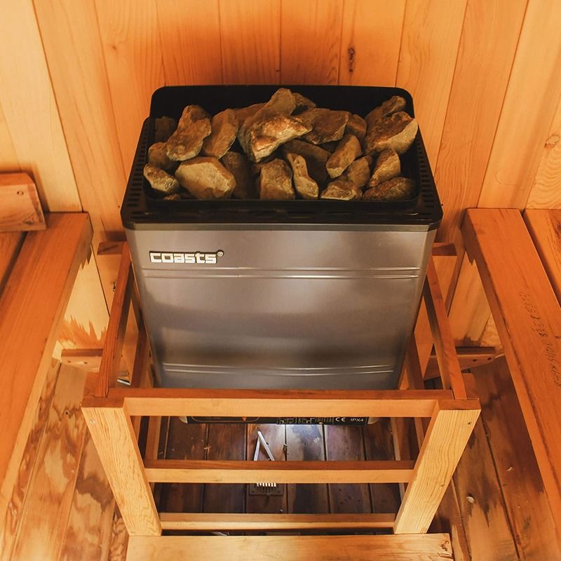 Aquecedor de Sauna Moderno 6kW 240V SCAM 3 Controlador Digital Carcaça de Chapa Galvanizada Para Banho de Spa Sauna a Vapor