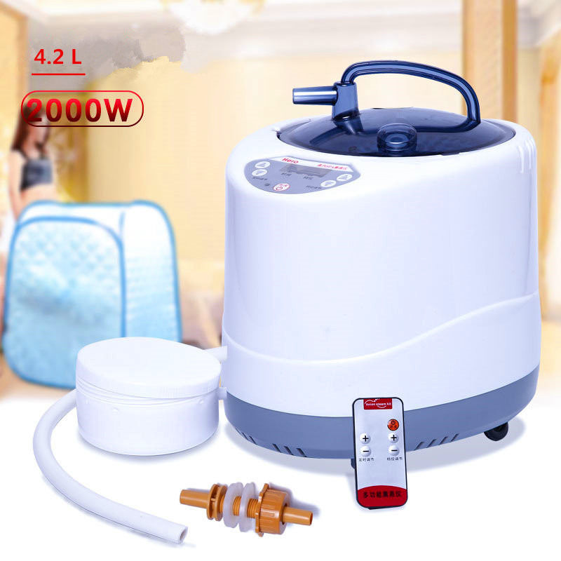 2 litros Sauna moderna portátil gerador de vapor para casa Saunas de vapor máquina de spa para desintoxicação do corpo perda de peso EUA UE plug